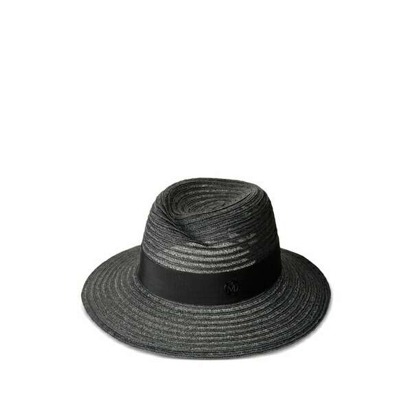 メゾンミッシェル  レディース かぶり笠 添え物 Virginie woven fedora Grey