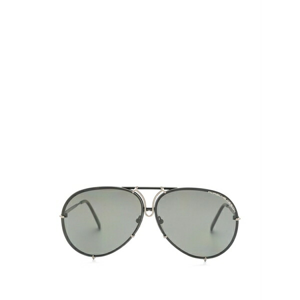 ポルシェひな形 メンズ サングラス・アイウェア 付属物 50y pilot-frame sunglasses Black