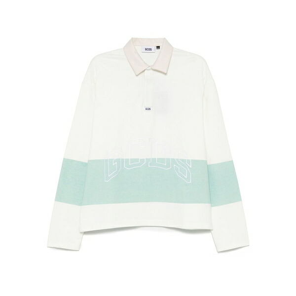 ジーシーディーエス メンズ スポーツシャツ トップス Lounge logo polo shirt Neutrals