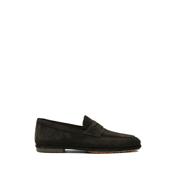 サントーニ メンズ スリッポン・ローファー シューズ Leather loafers Brown｜asty