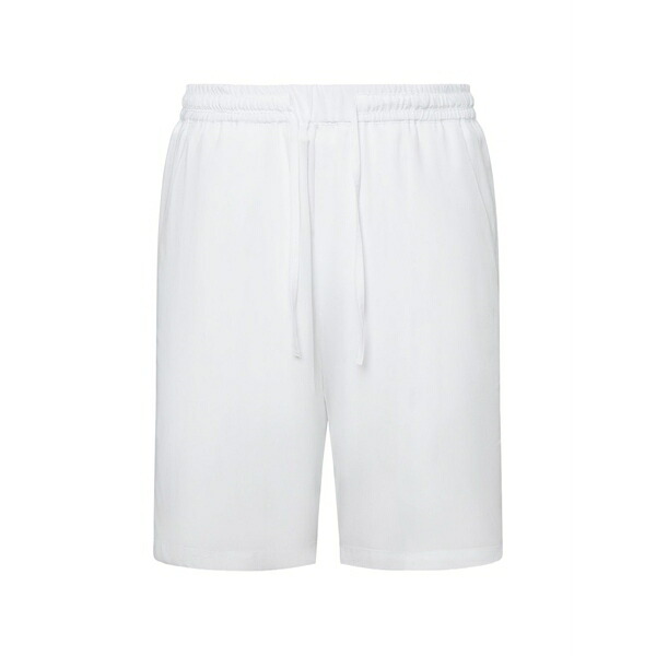 ロウブランド メンズ 心地好いズボン下 ボトムス Drawstring elasticated-waist shorts White