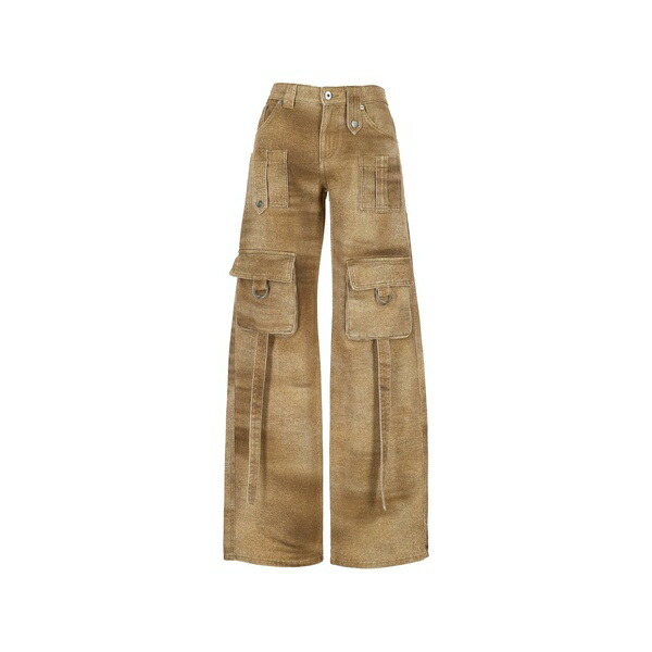 ブルマリン レディース 心地好いズボン下 ボトムス Faded-effect cargo trousers Neutrals