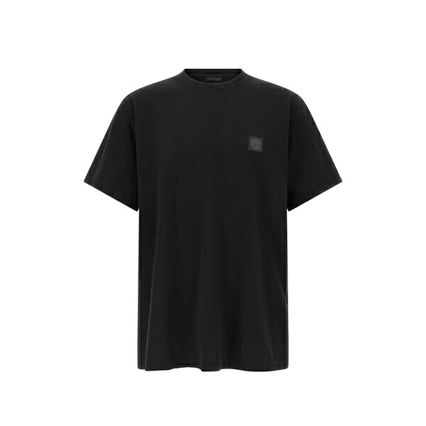ストーンアイランド メンズ プルオーバー トップス Patch logo t-shirt Black