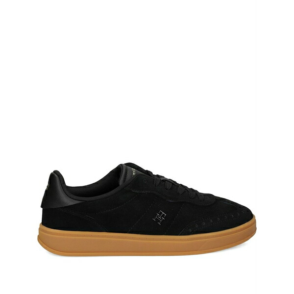 トミー ヒルフィガー レディース スニーカー シューズ Heritage suede leather sneakers Black