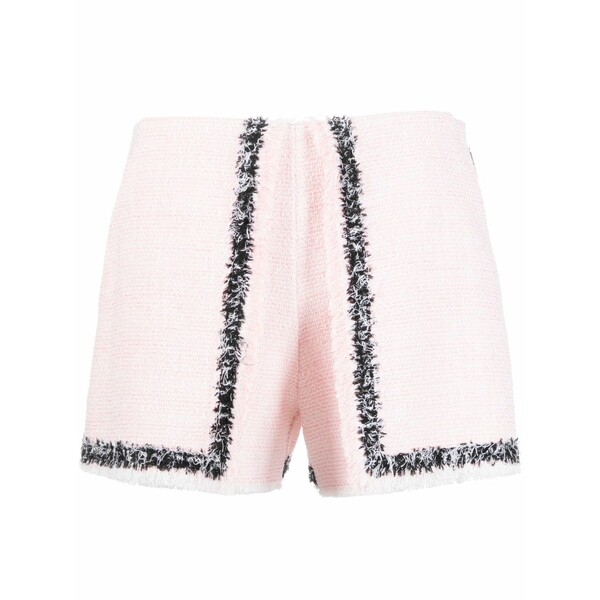 エムエスジイエム レディース 心地よいズボン下 ボトムス Frayed-edge tweed mini shorts Pink