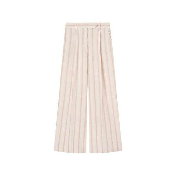 フェデーリ レディース 心地よいズボン下 ボトムス Carlo striped trousers White