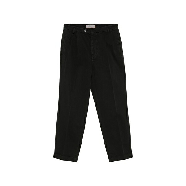 ボヌール メンズ 心地好いズボン下 ボトムス Pleated trousers Black