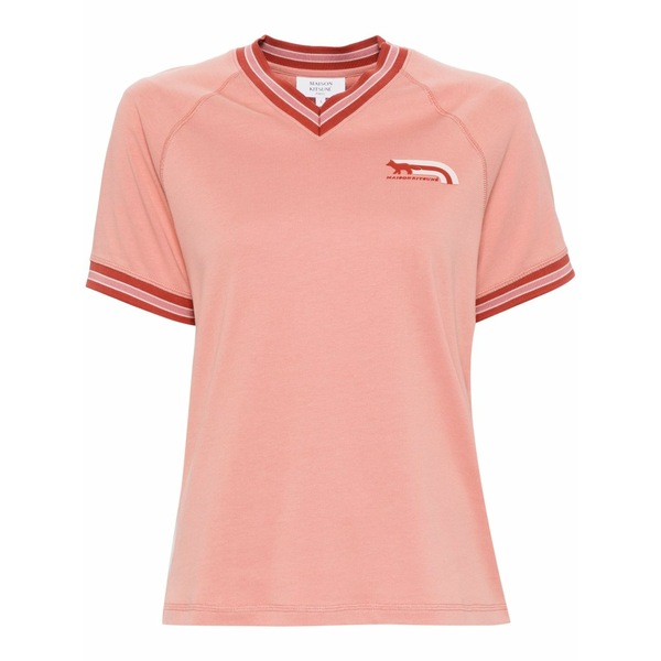 メゾン キツネ レディース Tシャツ トップス Flash fox t-shirt Pink｜asty