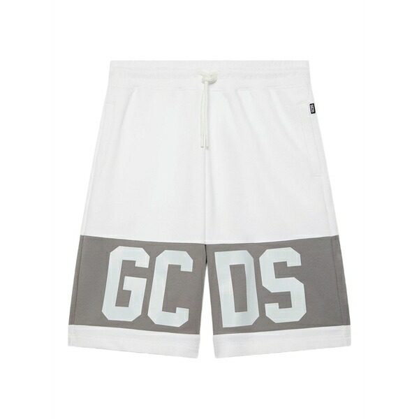 ジーシーディーエス メンズ 心地好いズボン下 ボトムス Logo-band track shorts  White