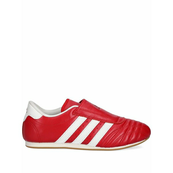 アディダス メンズ スニーカー シューズ Taekwondo quilted-panel low-top sneakers Red