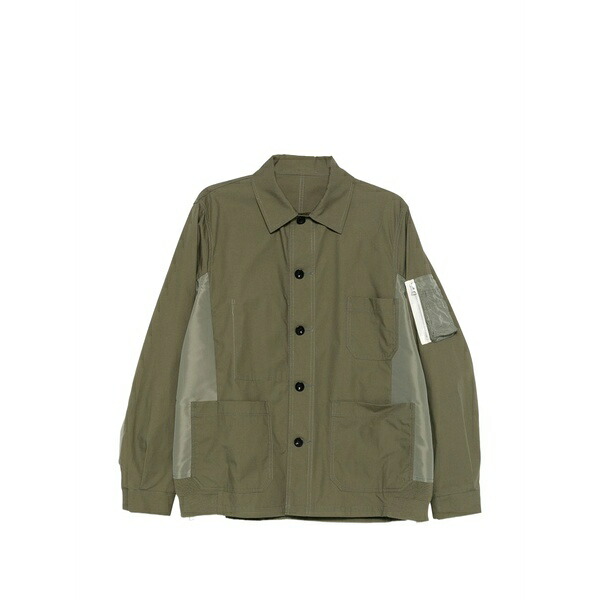 サカイ メンズ 上衣＆上衣 アウター Pocket panelling jacket Green
