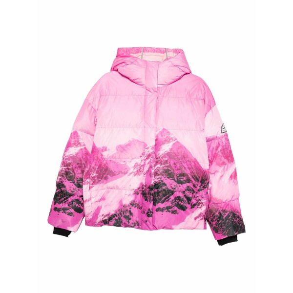 パトリツィア ペペ レディース 上衣＆上衣 アウター Mountain print puffer jacket Pink