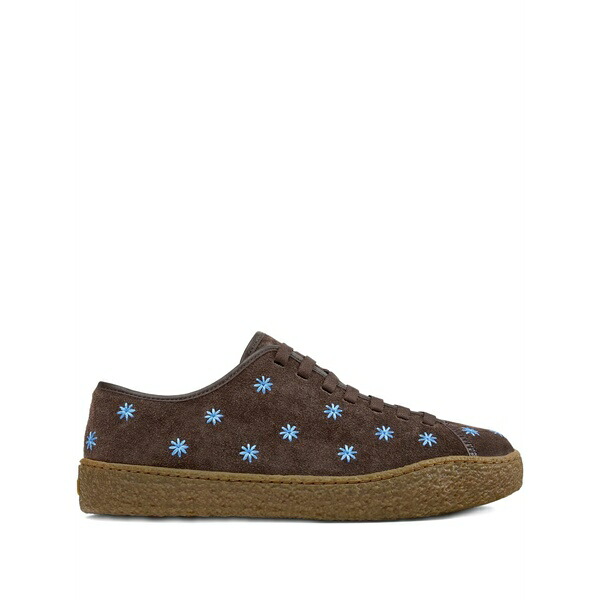 カンペール メンズ スニーカー シューズ Peu terreno floral-embroidery sneakers Brown