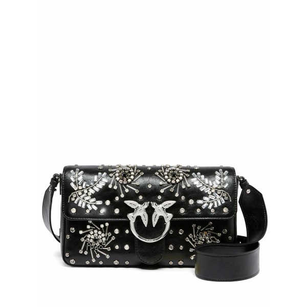 ピンコ レディース ショルダーバッグ 御徒面子 Love birds shoulder bag Black