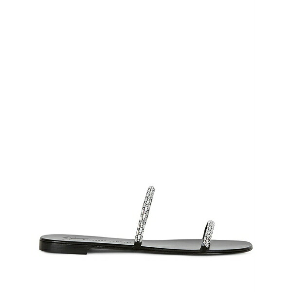 ジュゼッペザノッティ レディース サンダル シューズ Mauritia embellished flat sandals Black