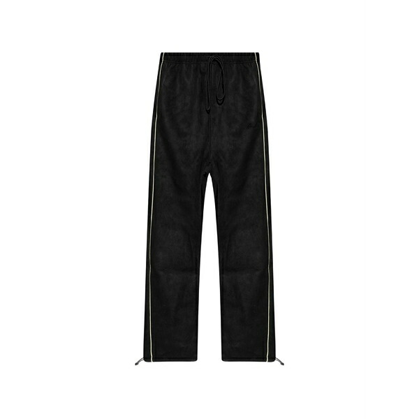エフオージーエッセンシャルズ メンズ 心地好いズボン下 ボトムス Signature piping track pants Black