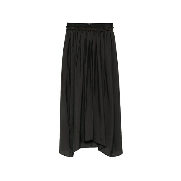 テラ レディース スコート ボトムス Ruffled asymmetric skirt Black