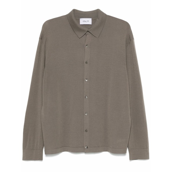 ディーフォーポイントゼロ メンズ ジレー アウター Wool cardigan Grey