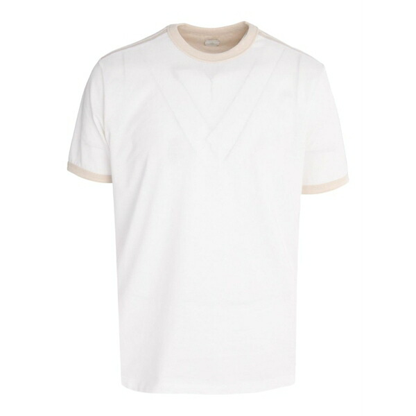 イレブンティ メンズ プルオーバー トップス Contrast trim t-shirt White