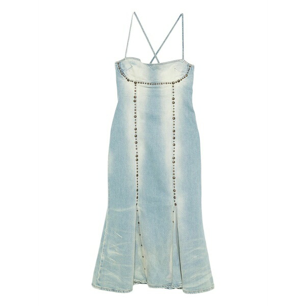 ブルマリン レディース ワンピース トップス Studded slit dress Blue｜asty