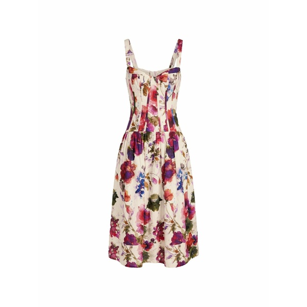 ニコラスカークウッド レディース 衣裳 トップス Makenna floral-print corset-style MIDI dress Neutrals
