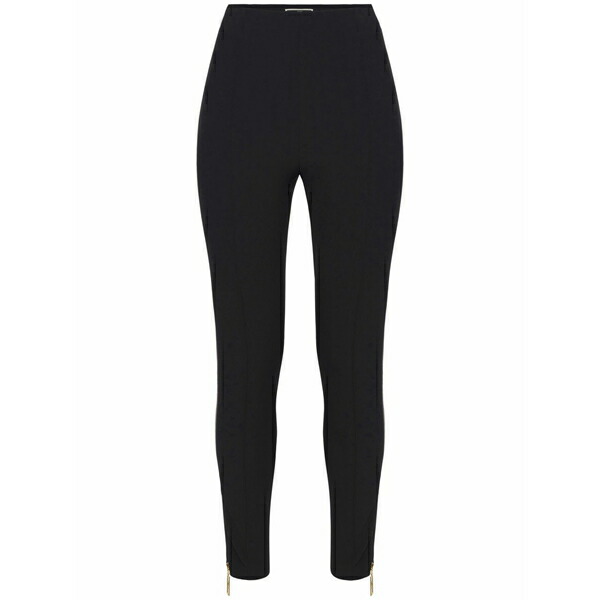 エリザベスフランキ レディース 心地よいズボン下 ボトムス Side-zip skinny trousers Black
