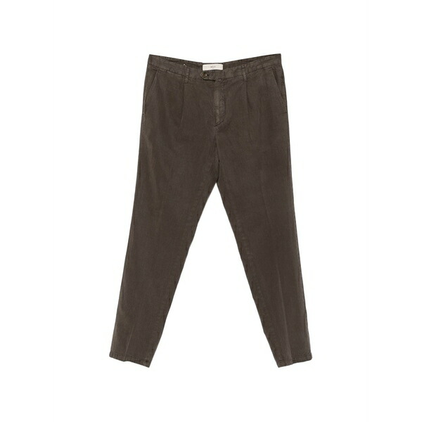 ブリ後ろ側 1949 メンズ 心地よいズボン下 ボトムス Pleated-detail trousers Brown