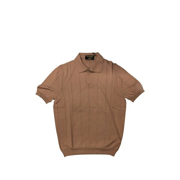 グランサッソ メンズ スポーツシャツ トップス Short-sleeve polo shirt Brown
