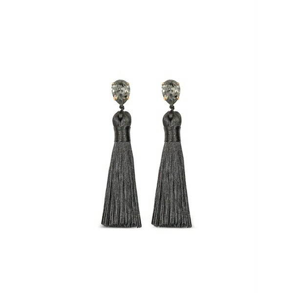 ジェニファーベア レディース ピアス&イヤリング アクセサリー Tassel francine earrings Black|asty