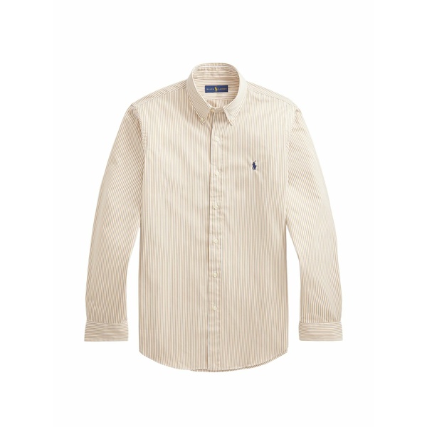 ラルフローレン メンズ プルオーバー トップス Striped-pattern button-down shirt Neutrals