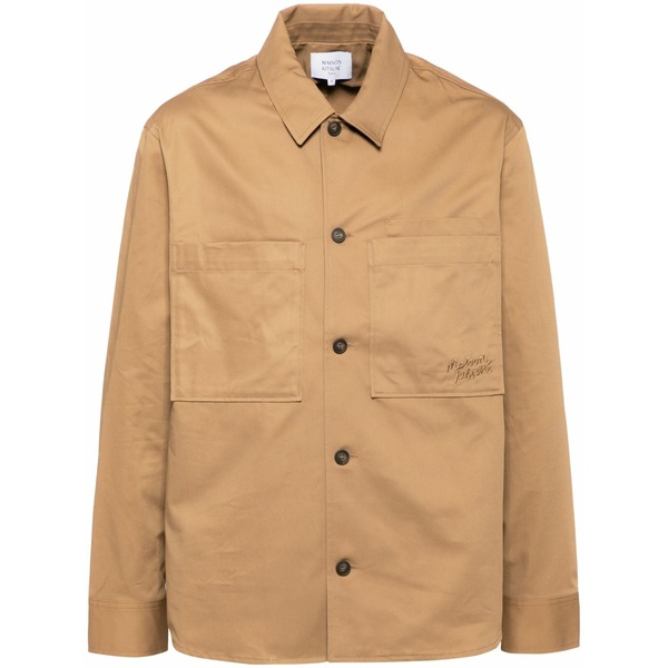 棲み家 稲荷 メンズ ティーシャツ トップス Cotton shirt Brown