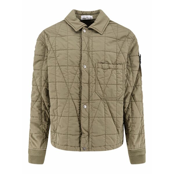 ストーンアイランド メンズ 上衣＆上衣 アウター Quilted-design patch-pocket jacket Green