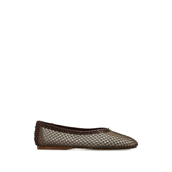 フォルテ フォルテ レディース サンダル シューズ Studded net ballet  Brown