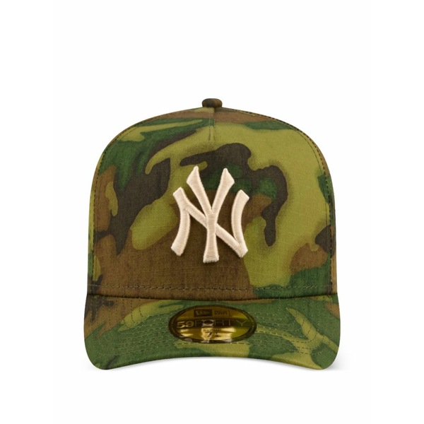 ニューエラ メンズ 帽子 アクセサリー Xmlb new york yankees 59forty camouflage-print cotton hat Green|asty
