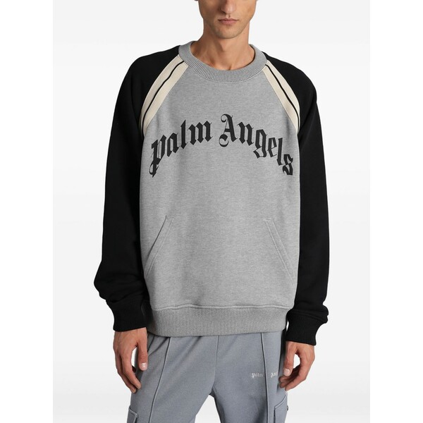 パーム・エンジェルス メンズ パーカー・スウェットシャツ アウター Logo stripe sweatshirt Grey