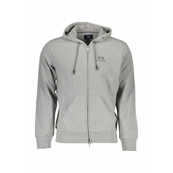 ラ マルティーナ メンズ パーカー・スウェットシャツ アウター Zip-up cotton hoodie Grey
