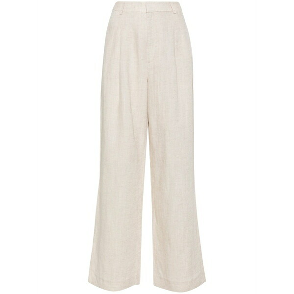 ゲタス レディース 心地好いズボン下 ボトムス Lizagz high-waist wide-leg trousers   Neutrals