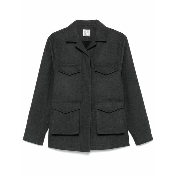 トーテム レディース 上衣＆上衣 アウター Felted cargo jacket Grey