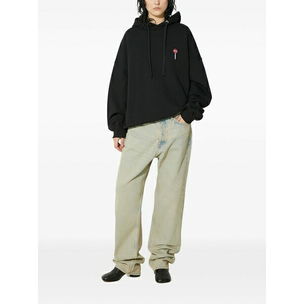 フィオルッチ メンズ パーカー・スウェットシャツ アウター Lollipop-embroidered hoodie Black