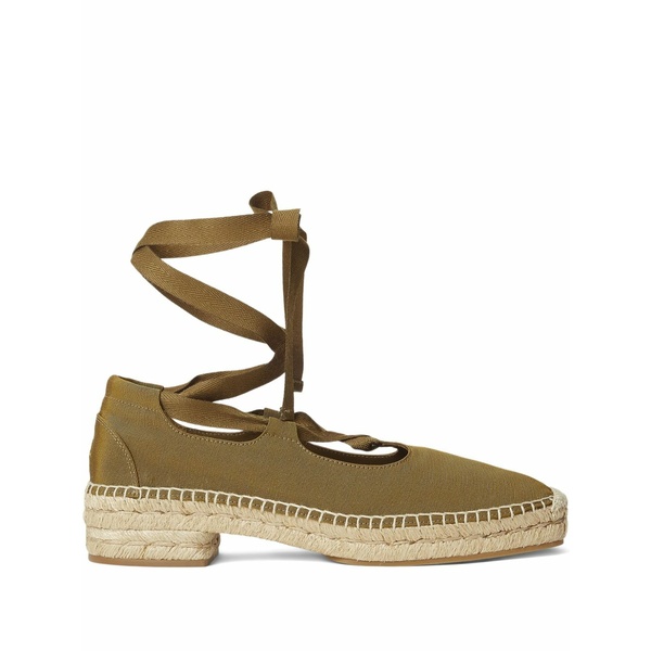 ラルフローレン レディース サンダル シューズ Grosgrain lace-up heeled espadrille Brown