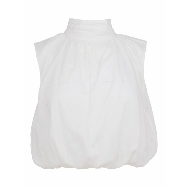 アジーザ レディース プルオーバー トップス Imara high-neck blouse White