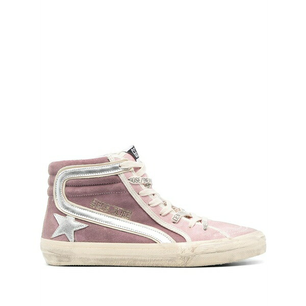 ゴールデングース レディース スニーカー シューズ Slide high-top suede sneakers Pink