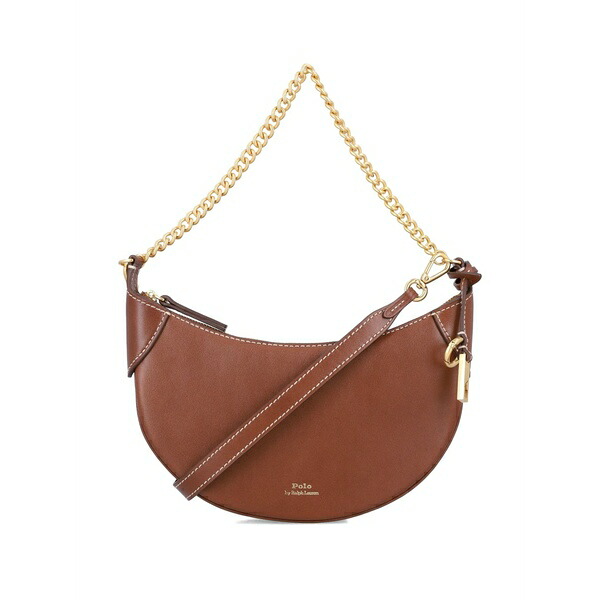 ラルフローレン レディース ショルダーバッグ 御徒面子 Mini polo id chain shoulder bag Brown