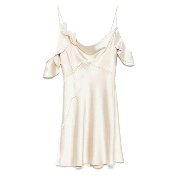 セルフ・ポートレイト レディース 衣裳 トップス Flower satin mini dress Neutrals