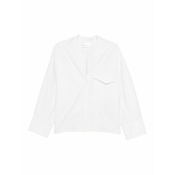 クリスチャン ワイナンツ レディース プルオーバー トップス Pocket v-neck shirt White