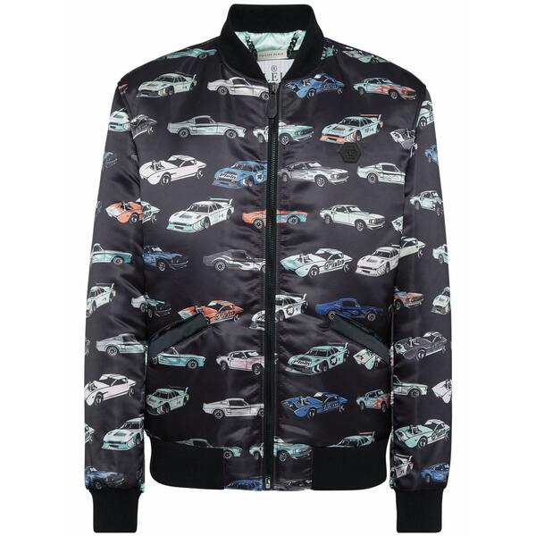 フィリップ飾り気の無い メンズ 上衣＆上衣 アウター Cars racing bomber jacket Black