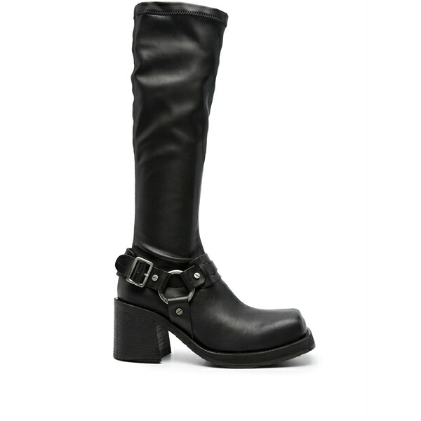 アクネ ストゥディオズ レディース ブーツ シューズ 80粍 square-toe leather boots Black