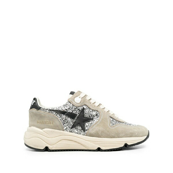 ゴールデングース レディース スニーカー シューズ Running sole glitter-embellished sneakers Grey