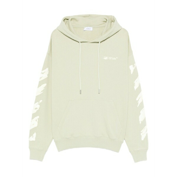象牙色 メンズ パーカー・スウェットシャツ アウター Paint-splatter hoodie Neutrals