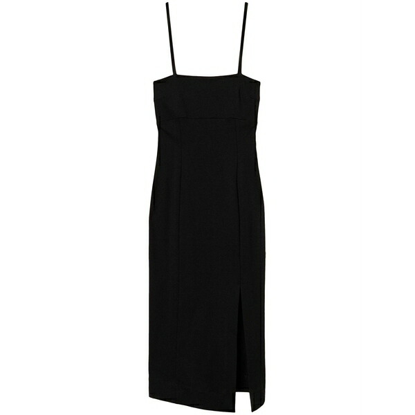 ツイン書き割り レディース 衣裳 トップス Side-slit dress Black